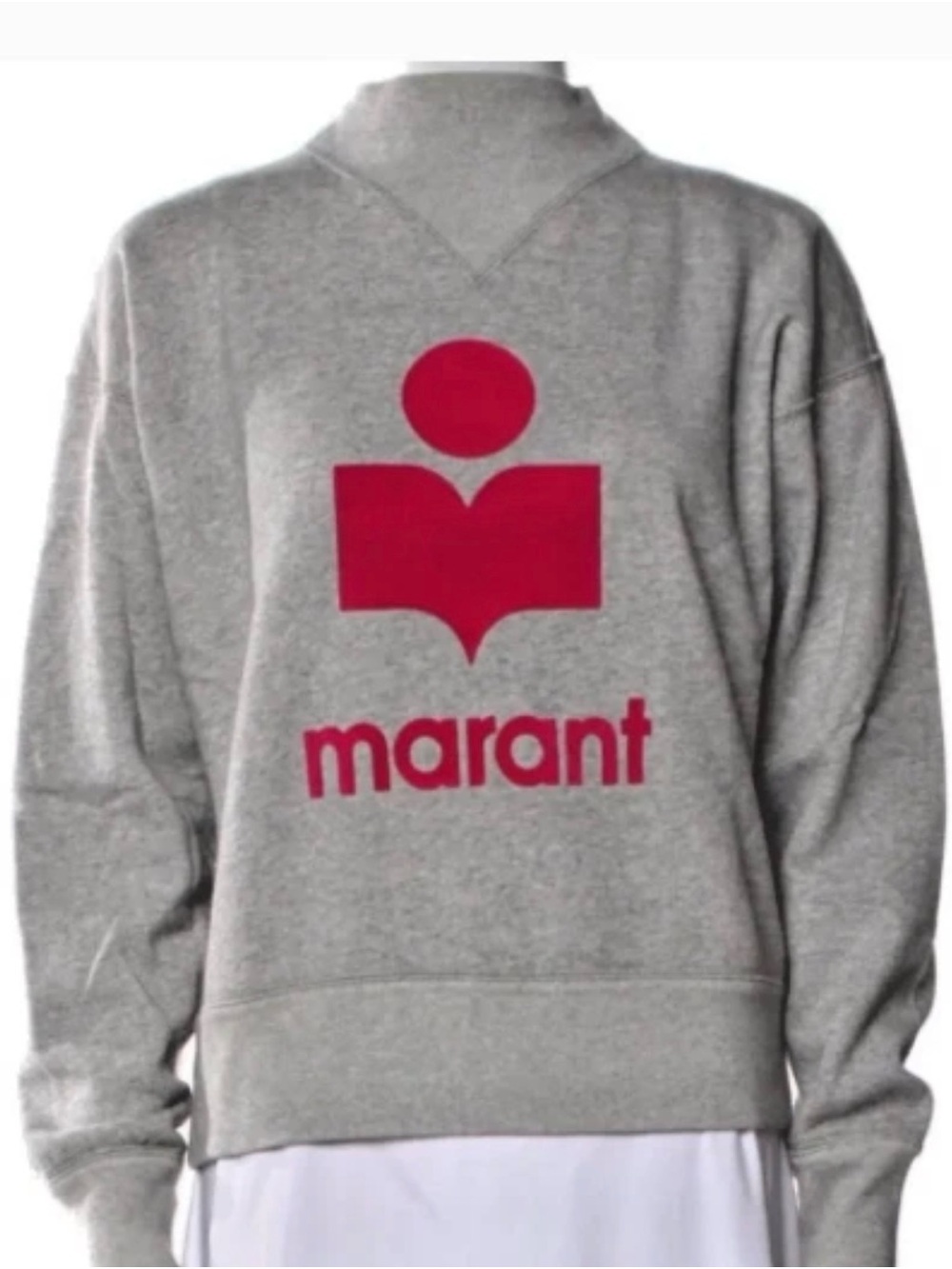 Isabel Marant Gray Sweatshirt with Pink Logo size 36
